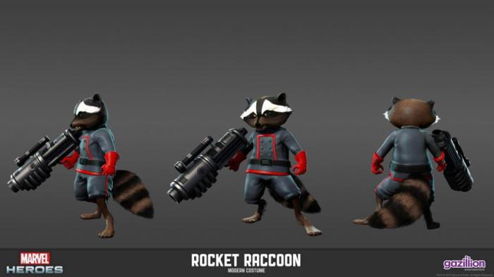 rocket raccoon marvel heroes