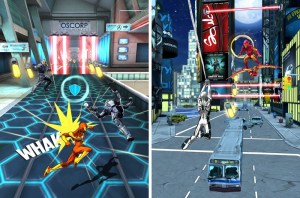 spider-man unlimited fighting and swinging