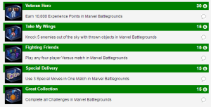 NewAchivements marvel battlegrounds